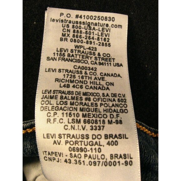 LEVIS Denizen Womens CUTOFF JEAN SHORTS 4S/C Blue Denim Low Rise MODERN - Picture 8 of 9